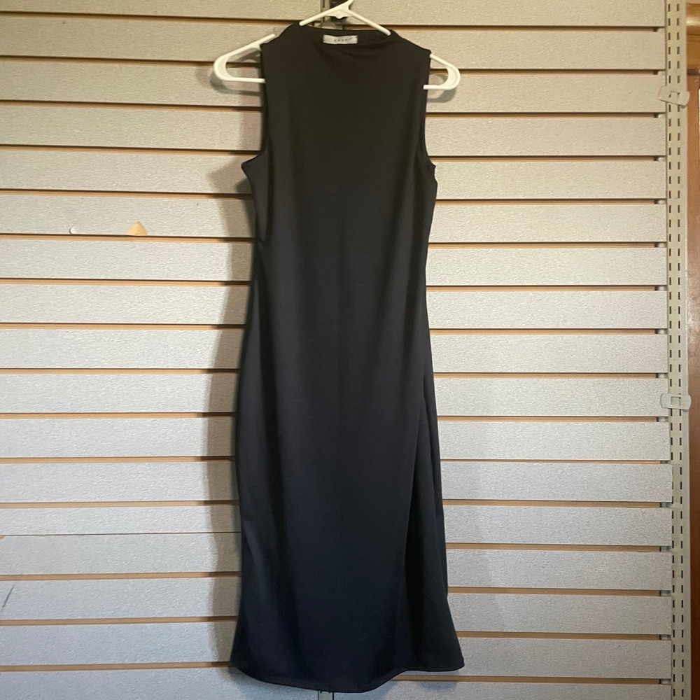 Gaze Sleeveless Midi Dress Mock Neck Bodycon Casual Party Dress Size L